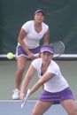 Asian double tennis Royalty Free Stock Photo