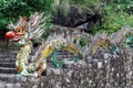 Asian dragon colorful sculpture