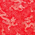 Asian dragon pattern Royalty Free Stock Photo