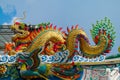 Asian dragon statue in chinese temple Royalty Free Stock Photo