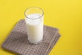 Asian Drink Ayran or Kefir in a glass. Buttermilk made with yogurt. Healthi yogurt, lassi