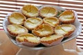 Asian egg tarts Royalty Free Stock Photo