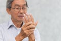 Elder suffer hand palm tendon muscle