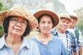 Asian elderly tourists Nature tourism.