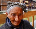 Asian elderly woman from the countryside of China, close-up port