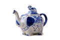Asian elephant teapot on white background Royalty Free Stock Photo