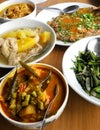 Asian ethnic food - assorted dishes Royalty Free Stock Photo