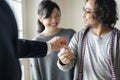 Asian family buy new house Royalty Free Stock Photo