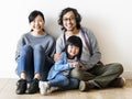 Asian family buy new house Royalty Free Stock Photo