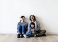 Asian family buy new house Royalty Free Stock Photo