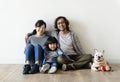 Asian family buying new house Royalty Free Stock Photo