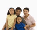 Asian family portrait. Royalty Free Stock Photo