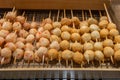 Asian famous street food fried fishball and meatball Royalty Free Stock Photo