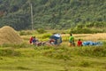 Asian farmer working poor asian people,countryside laos. Royalty Free Stock Photo