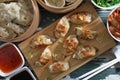 Asian fast food assorted dumpling Royalty Free Stock Photo