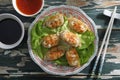 Asian fast food assorted dumpling Royalty Free Stock Photo