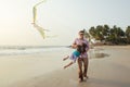 Asian father playing with his daughter Royalty Free Stock Photo