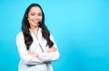 Asian Female caller or receptionist phone operator Royalty Free Stock Photo