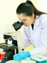 Medical technologist working in laboratory