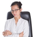 Asian Female Professional Sit On Chair III Royalty Free Stock Photo