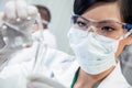 Asian Female Woman Scientist Medical Research Lab or Laboratory Royalty Free Stock Photo