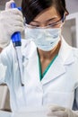 Asian Female Woman Scientist Medical Research Lab or Laboratory Royalty Free Stock Photo