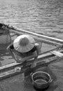 Asian fisherman in Halong Bay, Vietnam