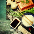 Asian food background