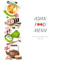 Asian food background vertical menu dishes chinese traditional c