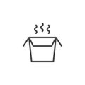 Asian food box outline icon Royalty Free Stock Photo
