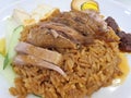 Asian Food Braised duck rice Royalty Free Stock Photo