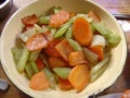 Asian food: Carrot fried celery