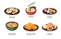 Asian Food Cartoon Royalty Free Stock Photo