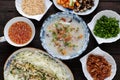 Asian food, chicken rice gruel, chao ga Royalty Free Stock Photo
