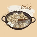 Asian Food Fish Cake. Illustration Korean Food, Odeng