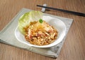 Asian Food fried crab meat rice noodle Royalty Free Stock Photo