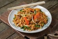 Asian food fried noodles \