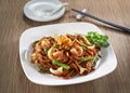 Asian food fried hokkien mee Royalty Free Stock Photo