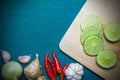 Asian food ingredient background Royalty Free Stock Photo