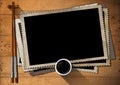 Asian Food - Photo Frames and Chopsticks Royalty Free Stock Photo