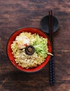 Asian food spicy ramen noodles Royalty Free Stock Photo