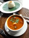Asian food tom yam soup with seafood Royalty Free Stock Photo