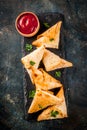 Vegetarian samsa samosas