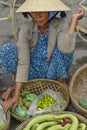 Asian fresh fruit and vegetable market Royalty Free Stock Photo