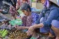 Asian fresh fruit and vegetable market Royalty Free Stock Photo