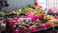 Asian fruit market in details Royalty Free Stock Photo