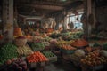 Asian fruit market. Generate Ai