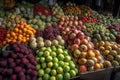 Asian fruit market vegetables. Generate Ai