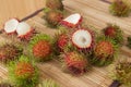 Asian fruit rambutan from Thailand Royalty Free Stock Photo