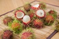 Asian fruit rambutan from Thailand Royalty Free Stock Photo